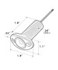 Modulares Positionslicht (grüne LED) Seitenmontage mit Edelstahl-Rahmen