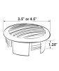 3 pouces de ventilation à dôme haut (en acier inoxydable) avec circulation d'air.