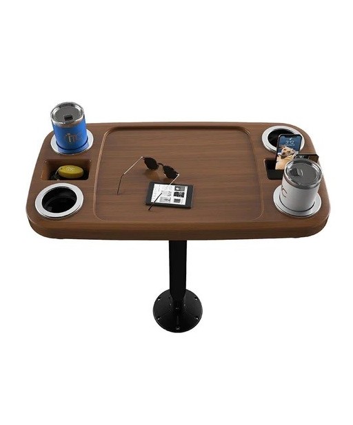 ITC Large un-lit cinnamon table with Black Cypress leg