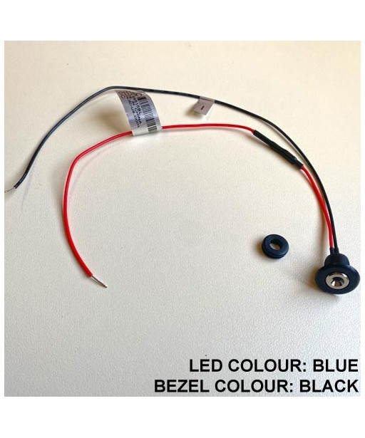 LED Pin Light Blue with Black Bezel
