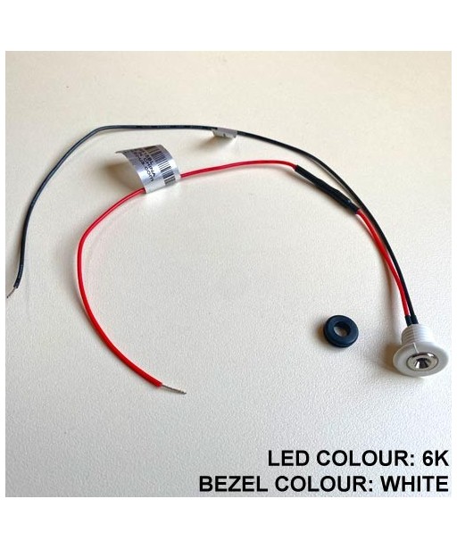 Światło LED Pin White (6300K) z białą obudową