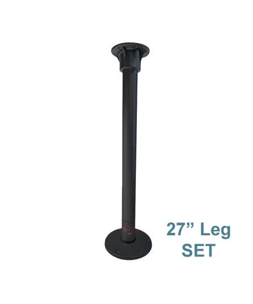 Zestaw nóg do stołu Redwood Black o długości 27 cali.