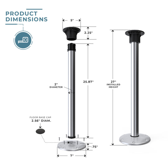 Redwood 27" Leg Set