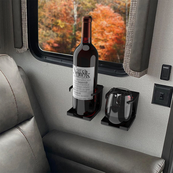 ITC Vertical Mount Adjustable Drink Holder – Black