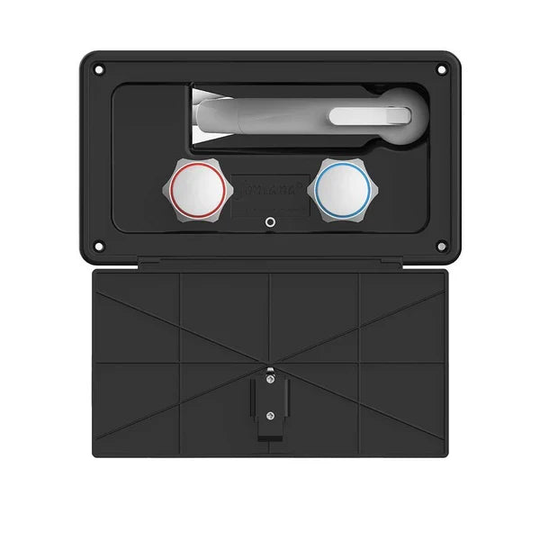 Black Exterior Shower latching