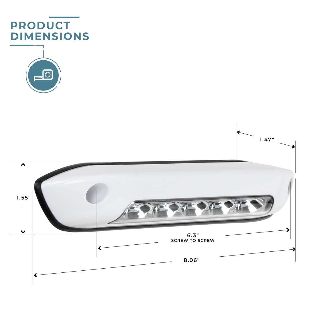 Assurance Exterior Flood Light - White dimensions 