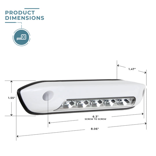 Assurance Exterior Flood Light - White dimensions 