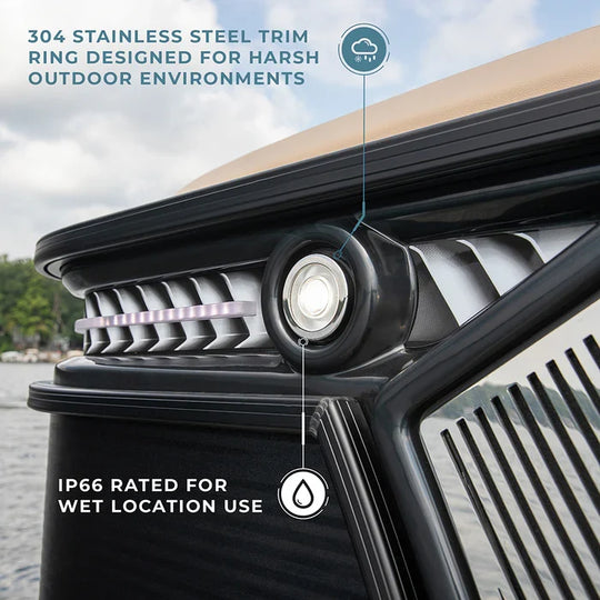 LED FOG Docking Light, Stainless Steel