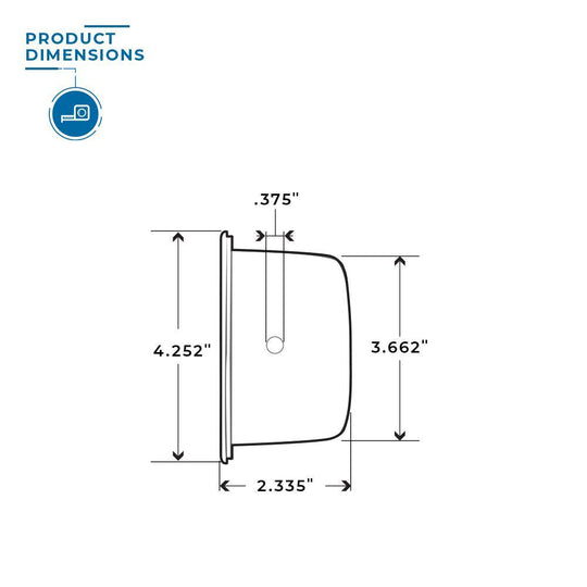 Flat bottom, Blue LED