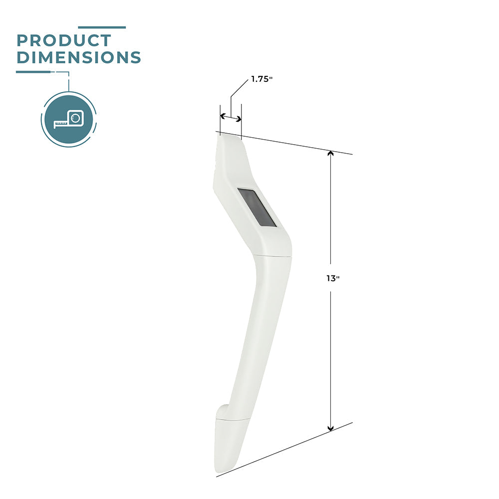White solar powered assist handle