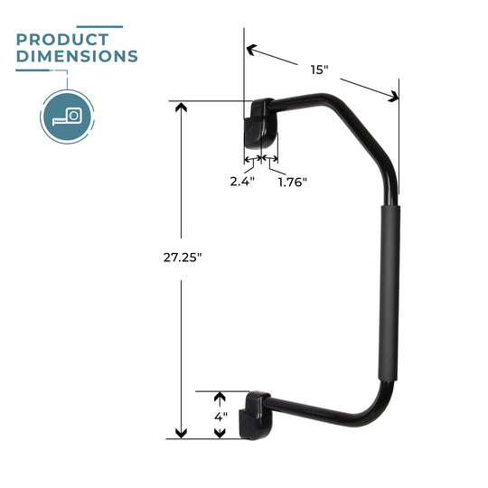 (Black) Stow &amp; Go Folding Assist Handle