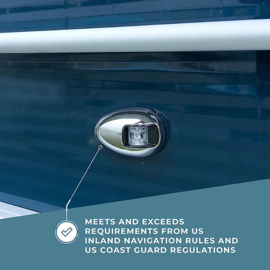 ITC Green LED Navigation Light – Stainless Steel