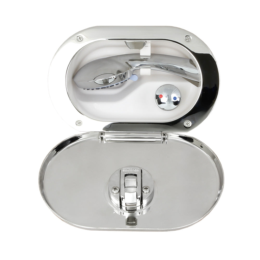 Hot &amp; Cold Stainless Steel Transom Shower