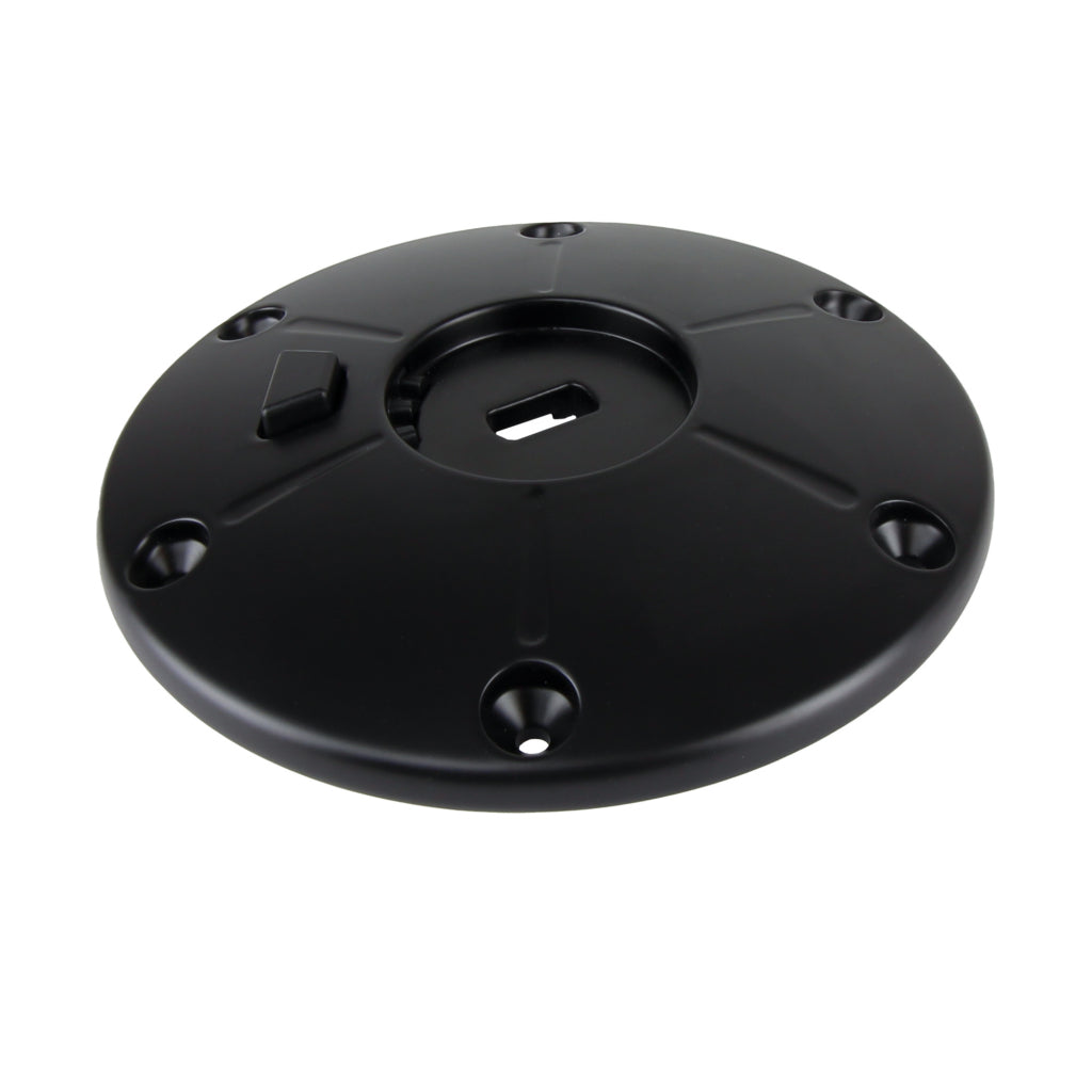 Cypress 8" Floor Base black fitted to table system 
