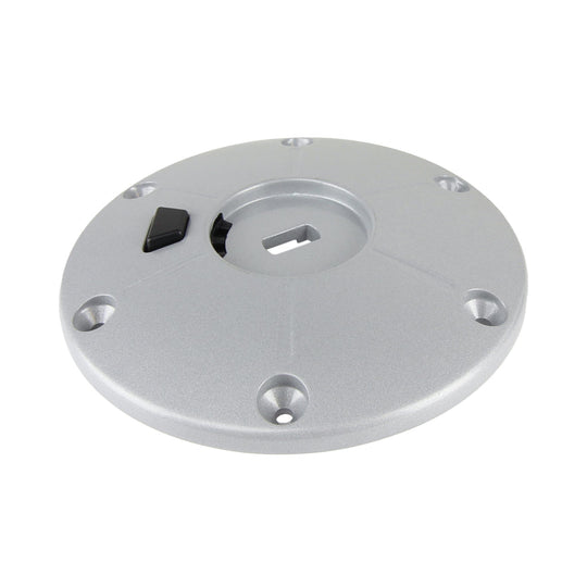 Cypress 8" Floor Base silver fitted to table system 