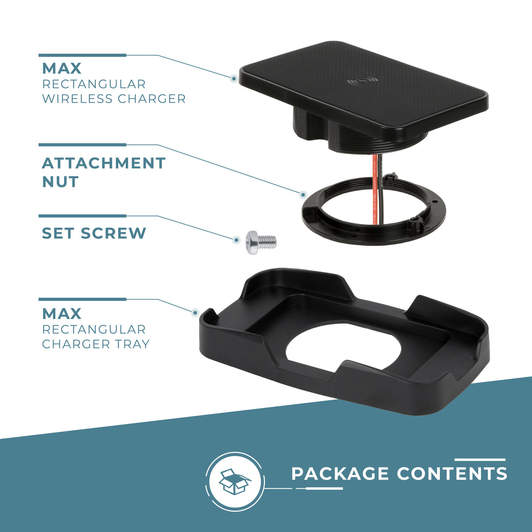 Rectangle Surface Mount Charger w/ Holdr