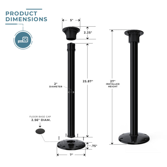 Redwood 27" Leg Set